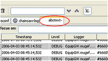 The abcmw1 log tab
